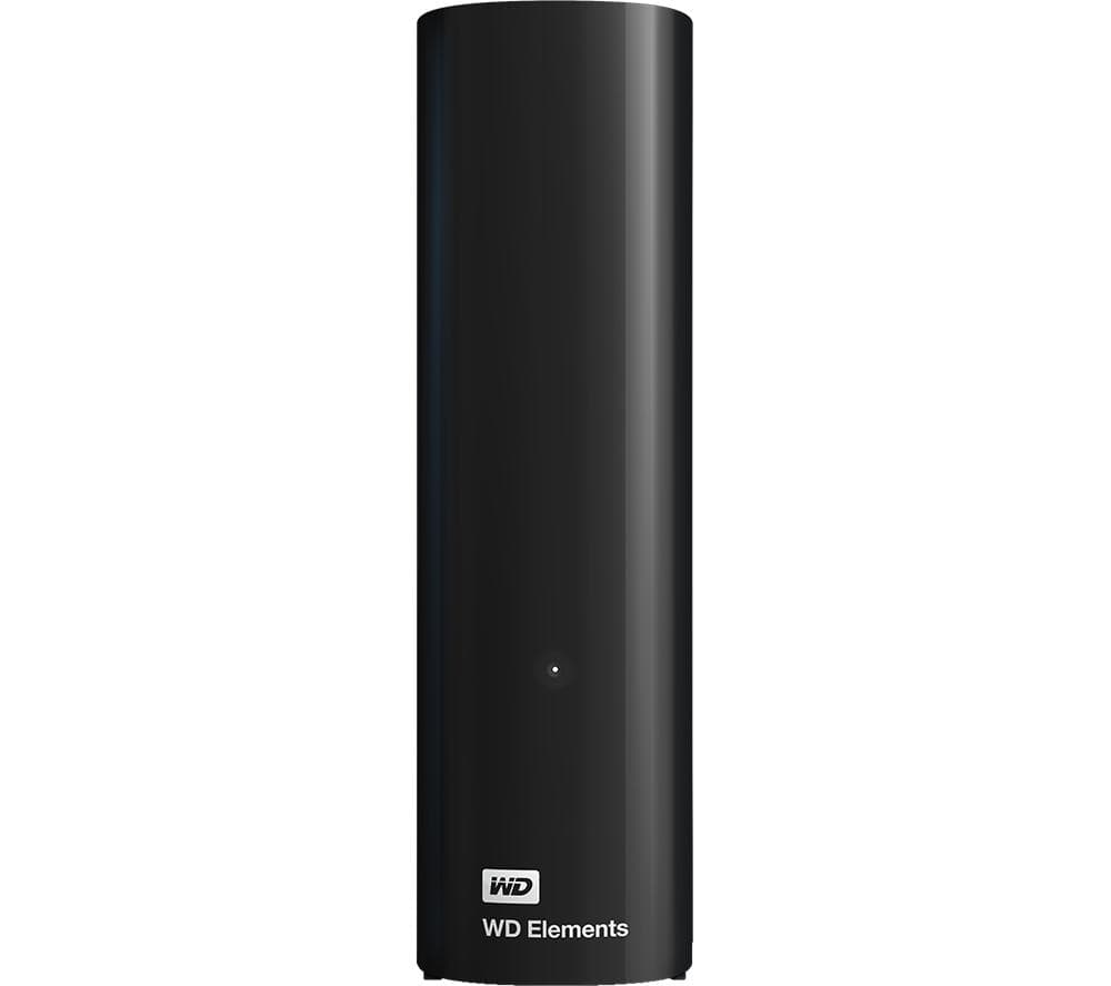 WD Elements External Hard Drive - 12 TB, Black, Black