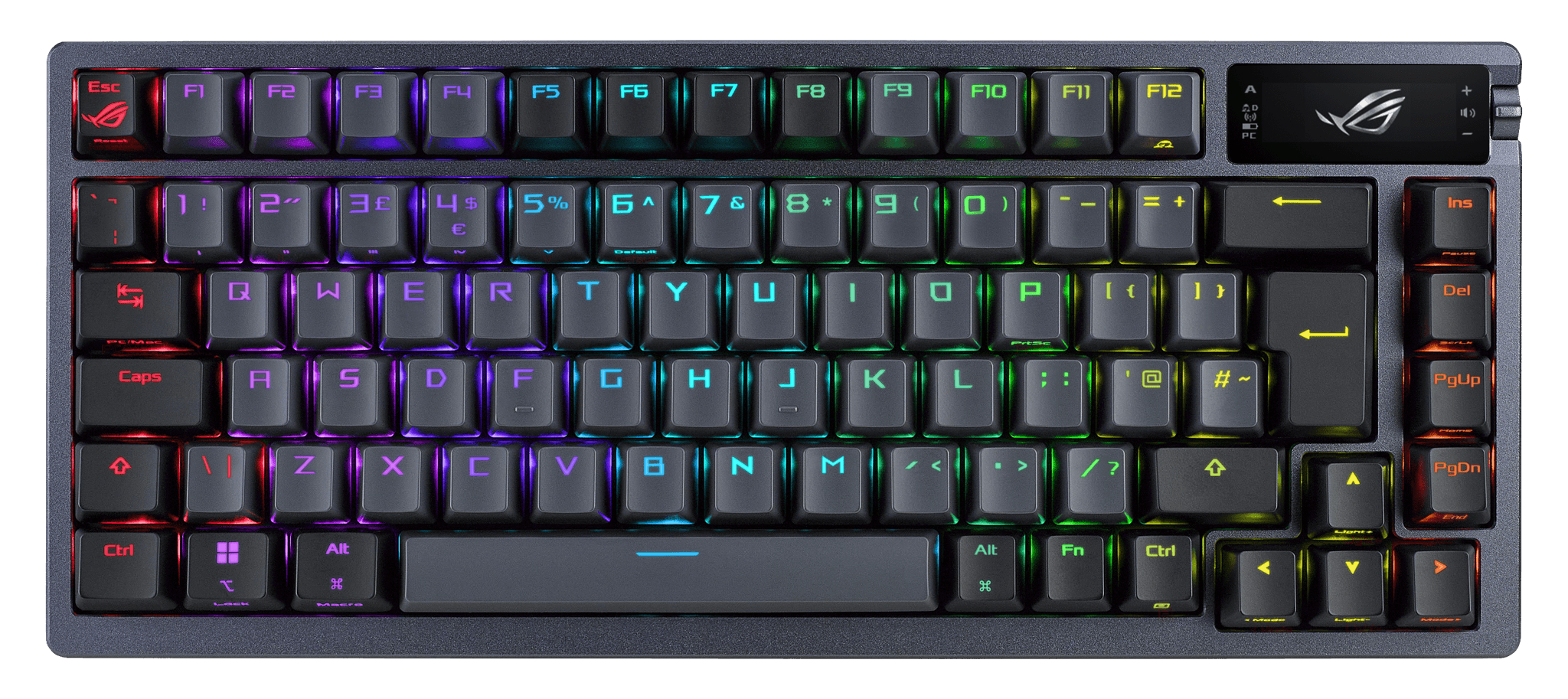 Asus ROG Azoth 75% Wireless Hot-swappable pre-lubed ROG NX mechanical switches - Gaming UK Layout Keyboard - 90MP0316-BKEA01
