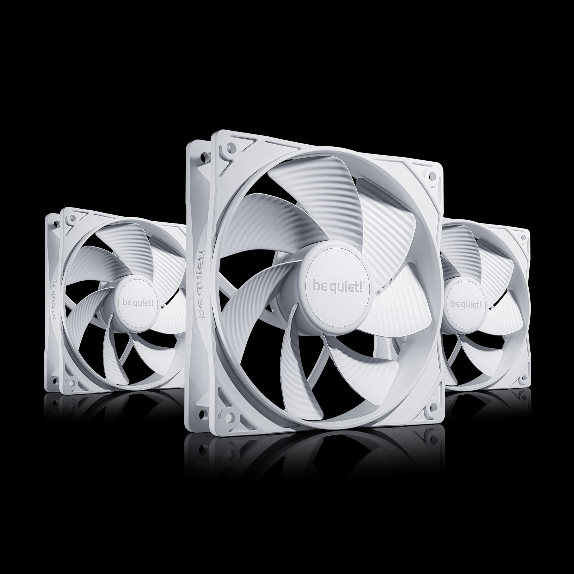 be quiet! Pure Wings 3 120mm PWM Reverse Triple Pack Fan - White - BL136