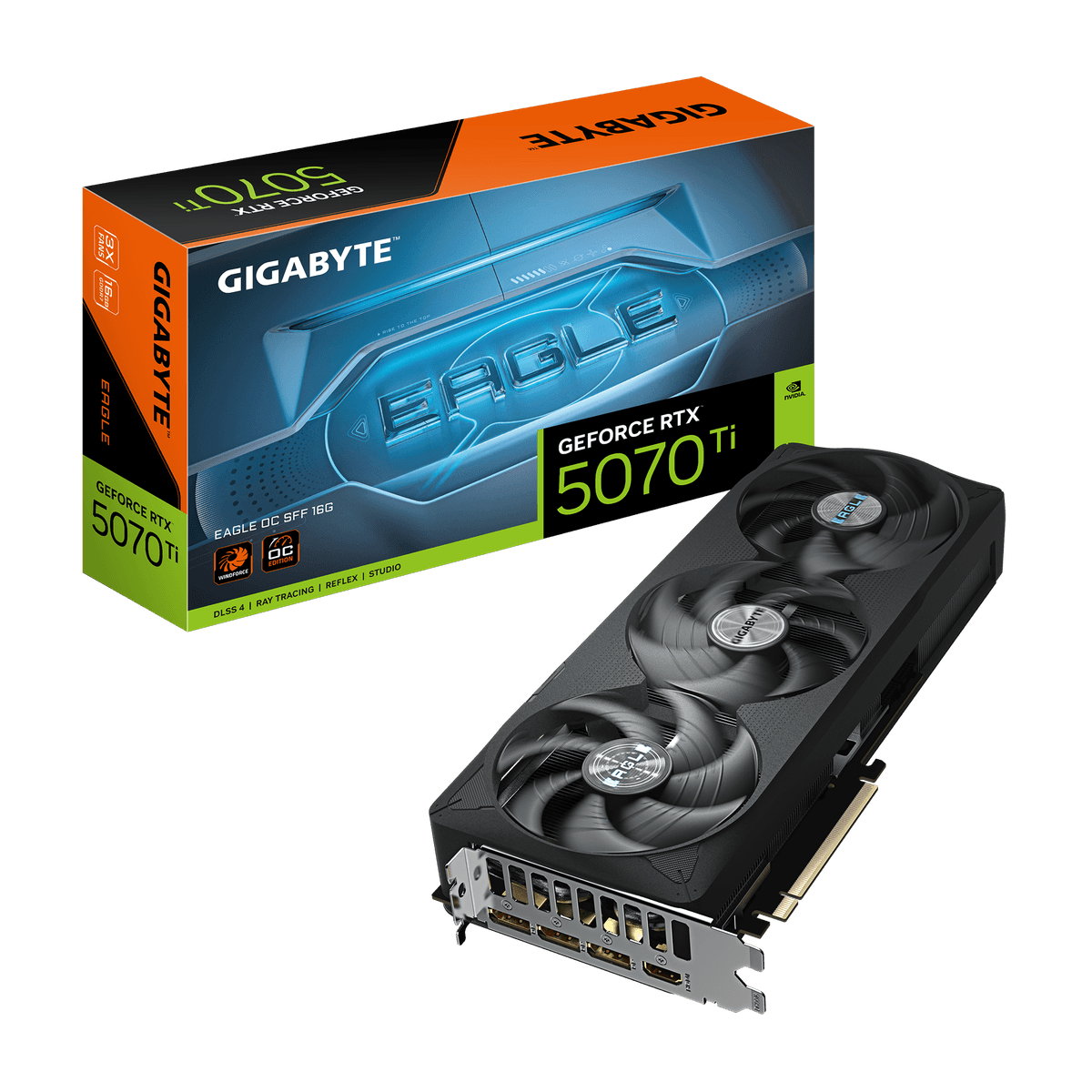 Gigabyte GeForce RTX 5070 Ti EAGLE OC SFF 16G GDDR7 Graphics Card - GV-N507TEAGLE OC-16GD