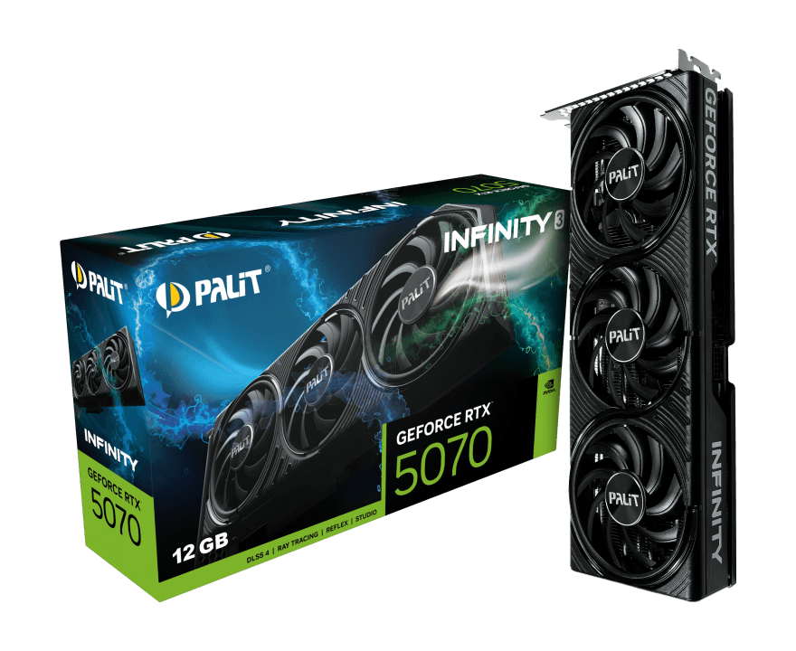 Palit GeForce RTX 5070 INFINITY 3 12GB GDDR7 Graphics Card - NE75070019K9-GB2050S