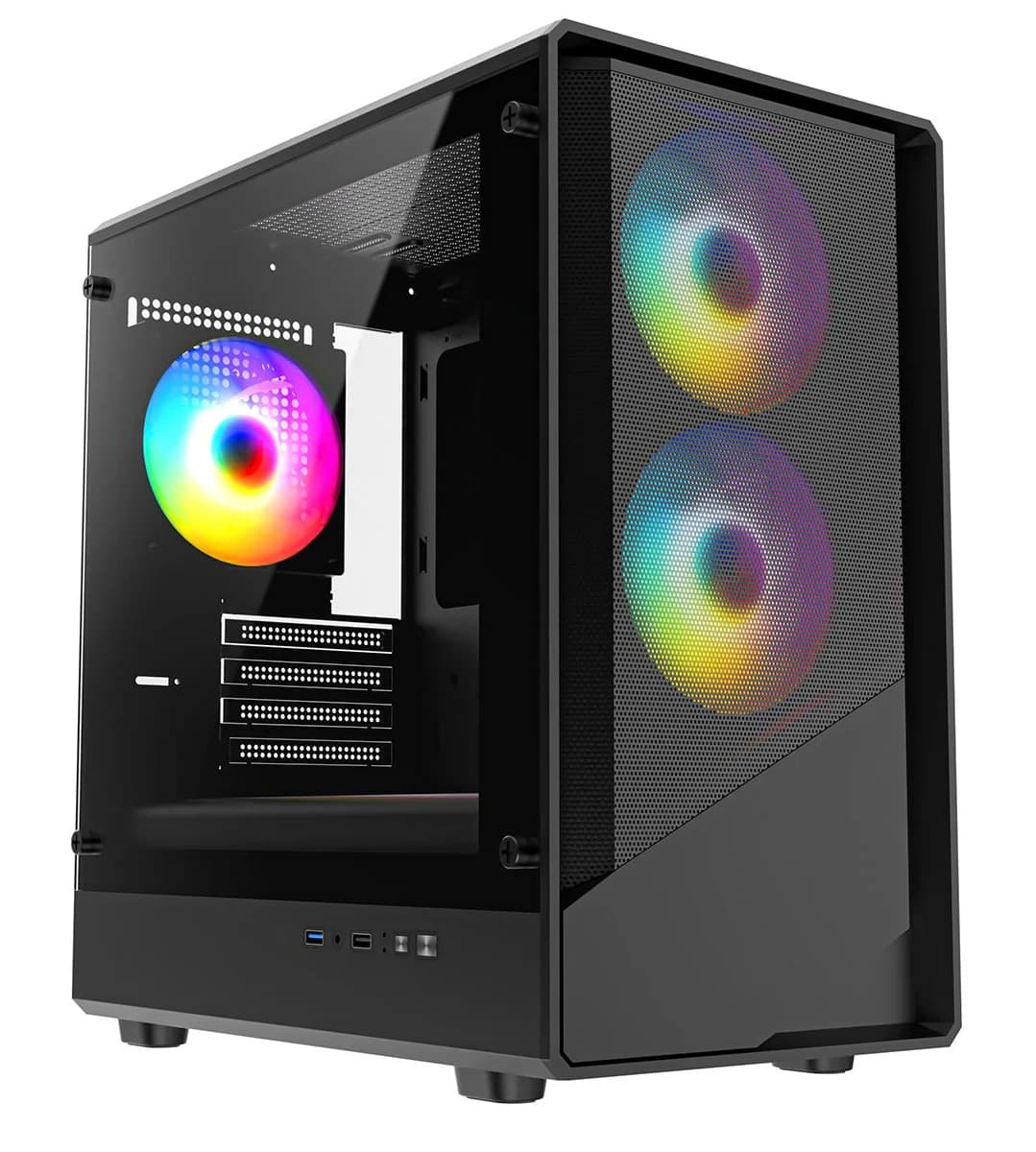 CiT Level 5 Mid Tower mATX Gaming Case in Black