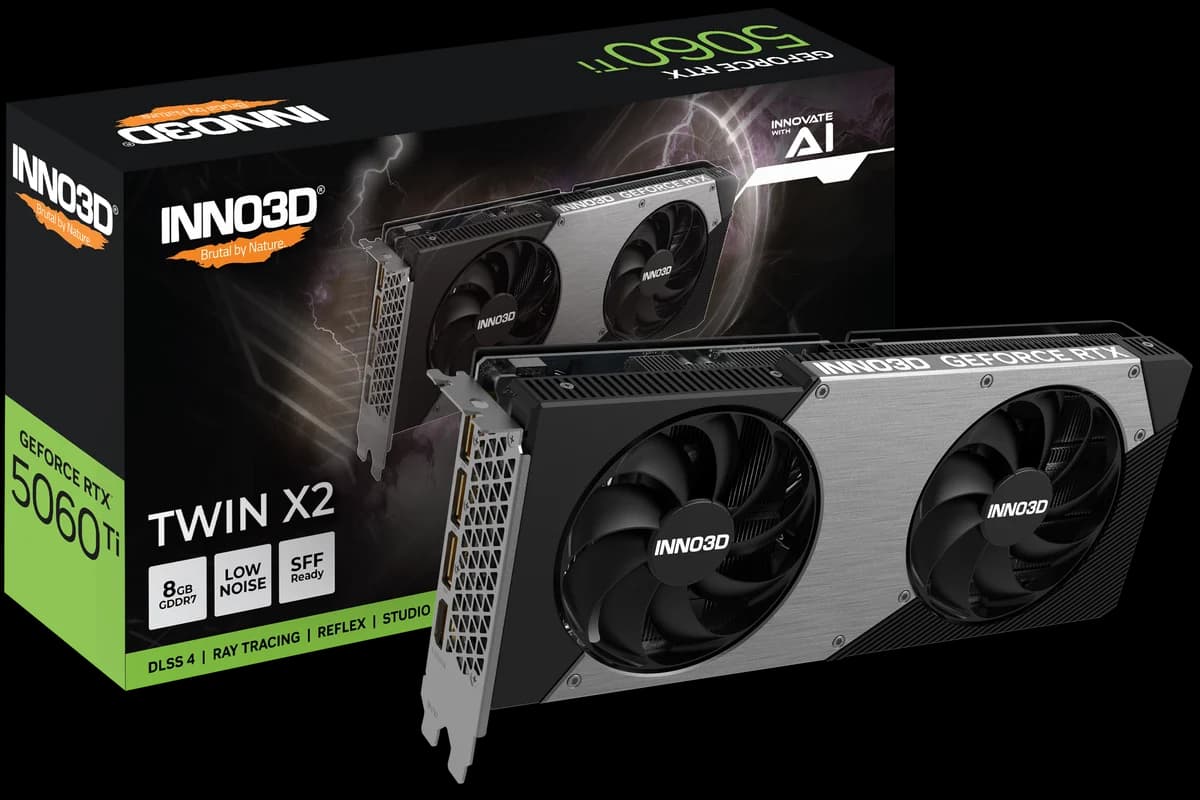 Inno3D GeForce RTX 5060 Ti Twin X2 8GB GDDR7 PCI-Express Graphics Card