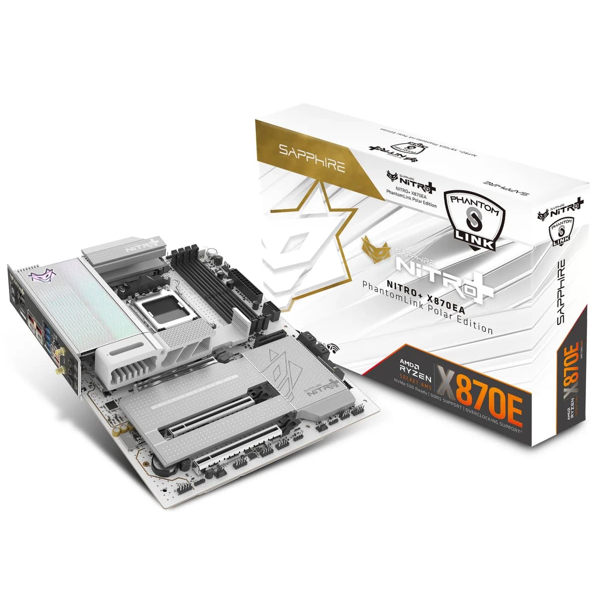 Sapphire Nitro+ X870EA Phantomlink Polar (Socket AM5) DDR5 ATX Motherboard
