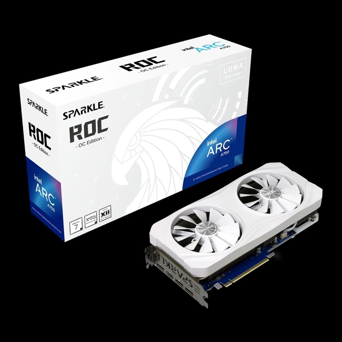 Sparkle Intel ARC A750 ROC Luna OC Edition 8GB GDDR6 Graphics Card