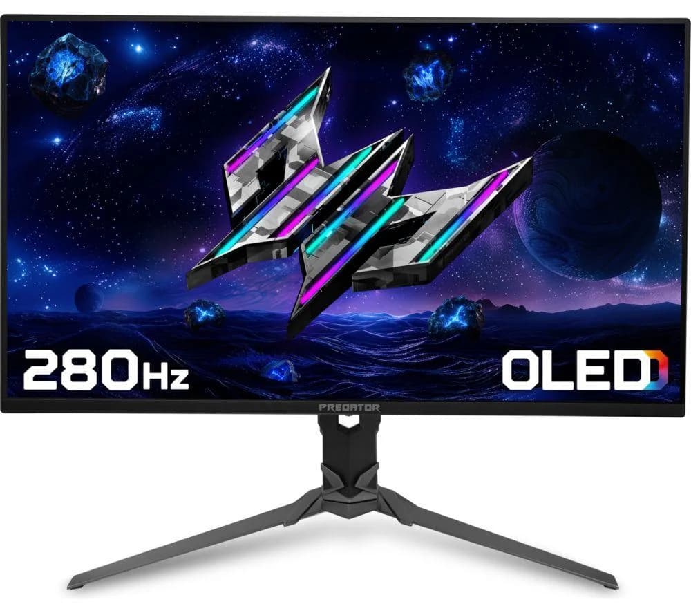 Acer Predator X27 X1 27" QD-OLED 4K UHD 280 Hz 0.03ms Quantum Dot Height Adjustable Gaming Monitor with Speakers