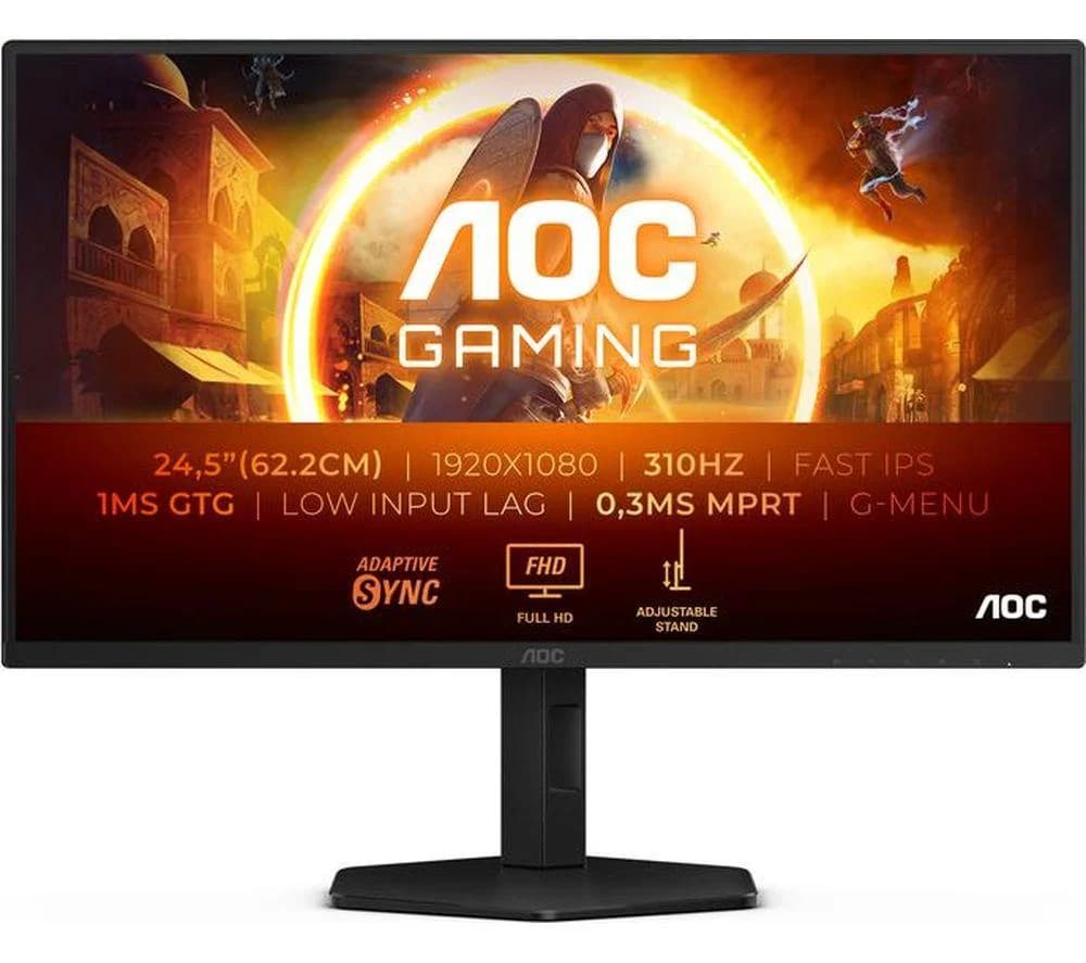AOC 25G4SXU Full HD 24.5" IPS LED Gaming Monitor - Black & Grey, Silver/Grey,Black