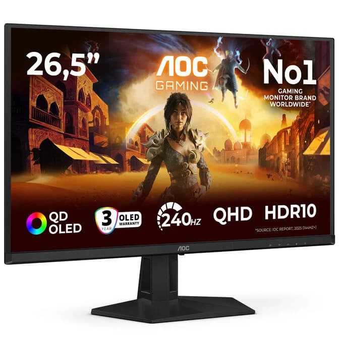 AOC Q27G41ZDF 26.5" 2560x1440 QD-OLED 240Hz 0.03ms Adaptive Sync Widescreen Gaming Monitor