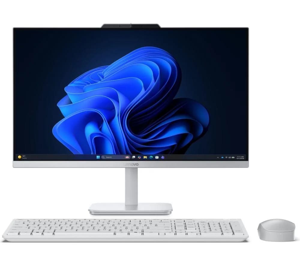 LENOVO A105 23.8" All-in-One PC - AMD Ryzen 5 40, 512 GB SSD, Cloud Grey, Silver/Grey