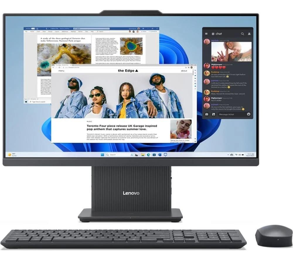 LENOVO AIO 23.8" All-in-One PC - AMD Ryzen 5, 512 GB SSD, Luna Grey, Silver/Grey