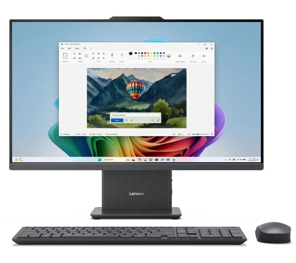 LENOVO IdeaCentre AIO 27" All-in-One PC – AMD Ryzen 5, 1 TB SSD, Luna Grey, Silver/Grey