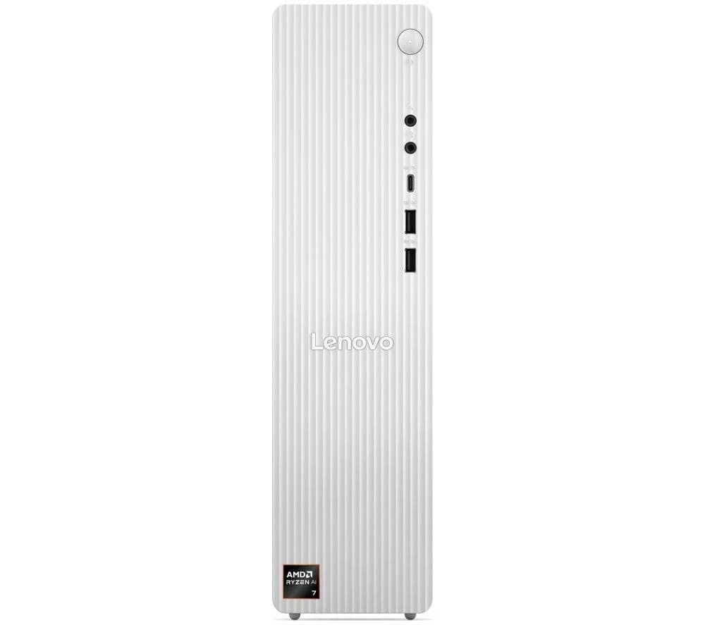 LENOVO IdeaCentre Tower Desktop PC - AMD Ryzen 7, 1 TB SSD, Cloud Grey, Silver/Grey