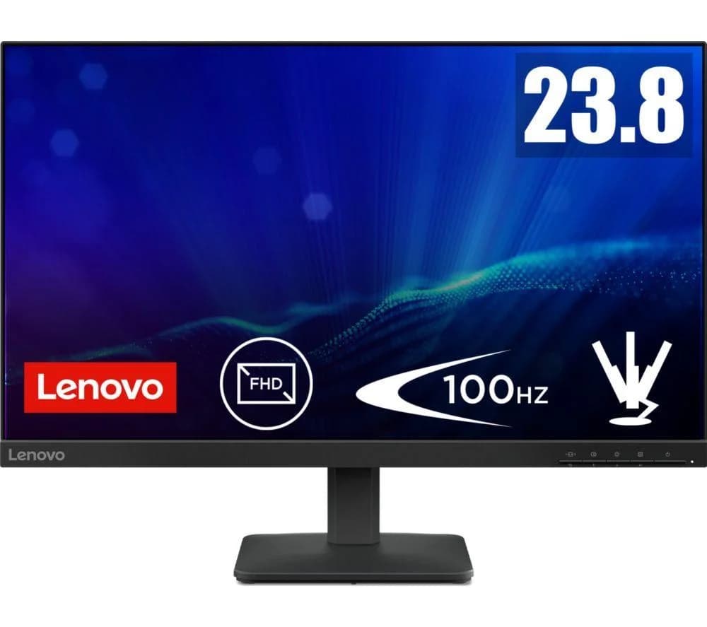 LENOVO L24-4e Full HD 23.8" IPS Monitor - Raven Black, Black
