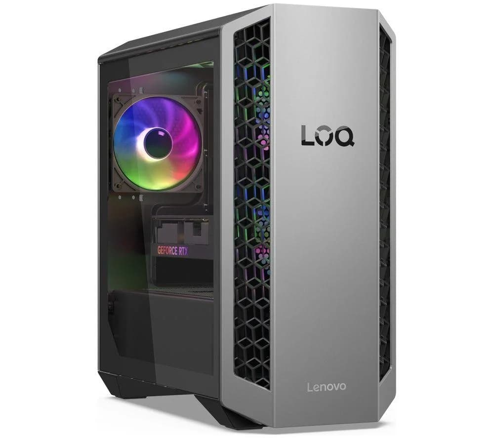LENOVO LOQ Gaming PC - AMD Ryzen 7, RTX 5050, 1 TB SSD, Black,Silver/Grey