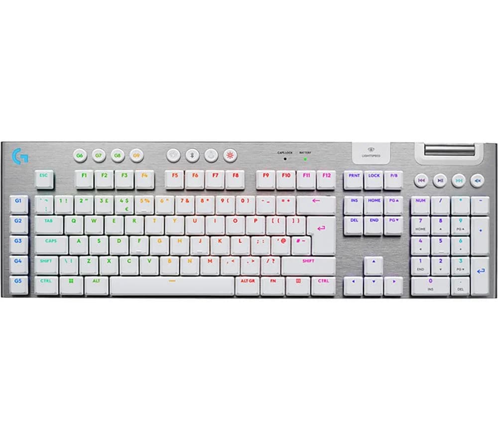 LOGITECH G915 X Lightspeed Wireless Mechanical Gaming Keyboard - Tactile White, White