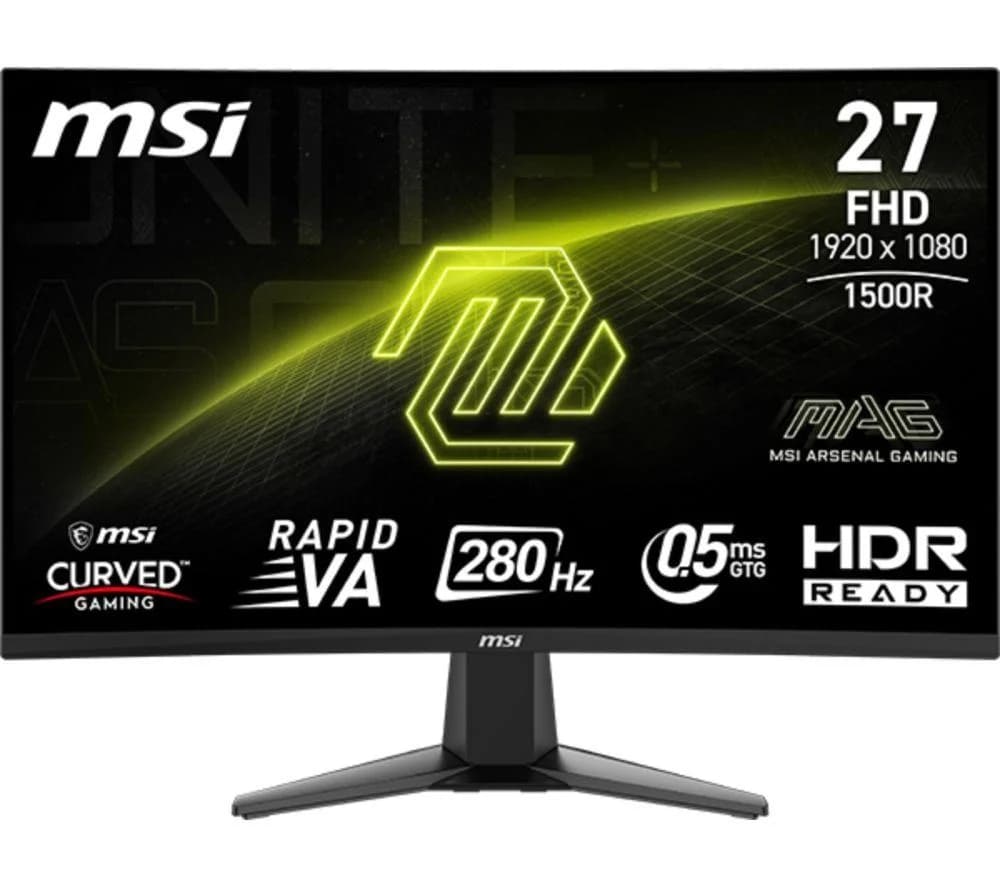 MSI MAG 276CXF Full HD 27" Curved Rapid VA LCD Gaming Monitor - Black