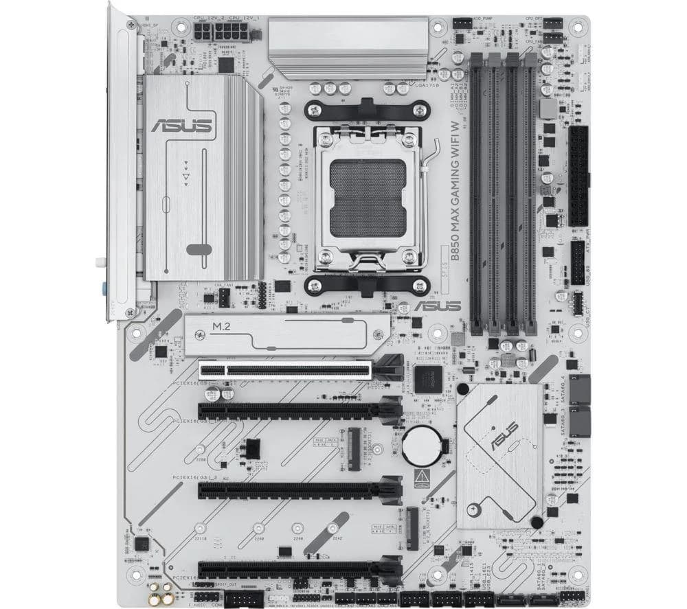 ASUS B850 MAX GAMING WIFI W AMD RYZEN DDR5 WIFI 6E ATX Motherboard - Socket AM5 - White - 90MB1M10-M0EAY0