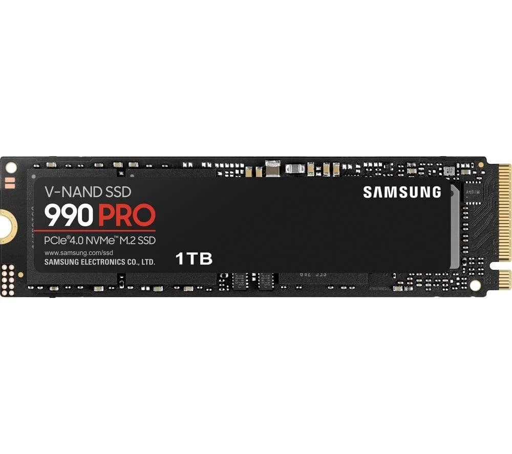 Samsung 990 PRO 1TB SSD PCIe 4.0 NVMe M.2 Solid State Drive - MZ-V9P1T0BW
