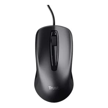 Trust Carve Ambidextrous Right-hand Wired Optical 1200 DPI Mouse - Black