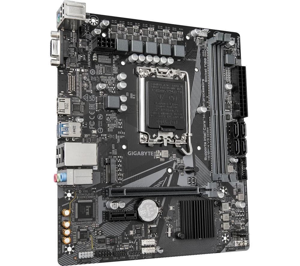 GIGABYTE LGA1700 H V3 DDR4 H610M Motherboard, Black