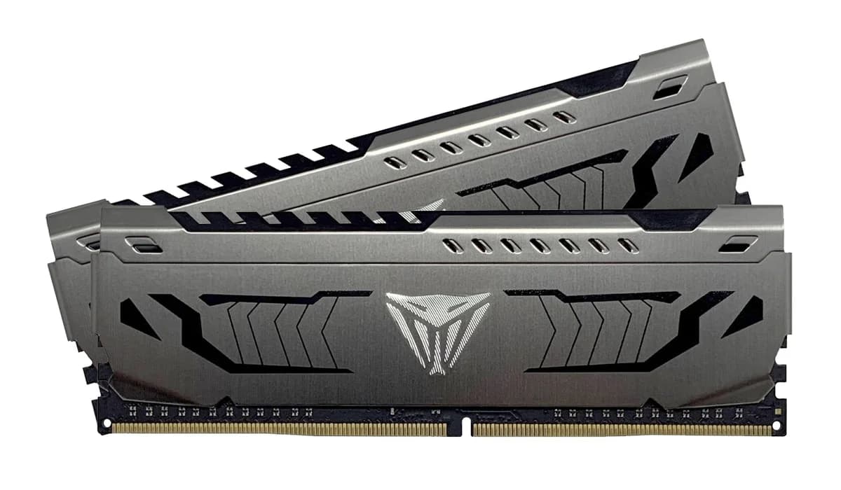 Patriot Viper Steel Series 16GB (2 x 8GB) PC4-25600 3200MHz 1.35V CL16 DDR4 Destop Memory Dual Channel Kit in Gunmetal Grey