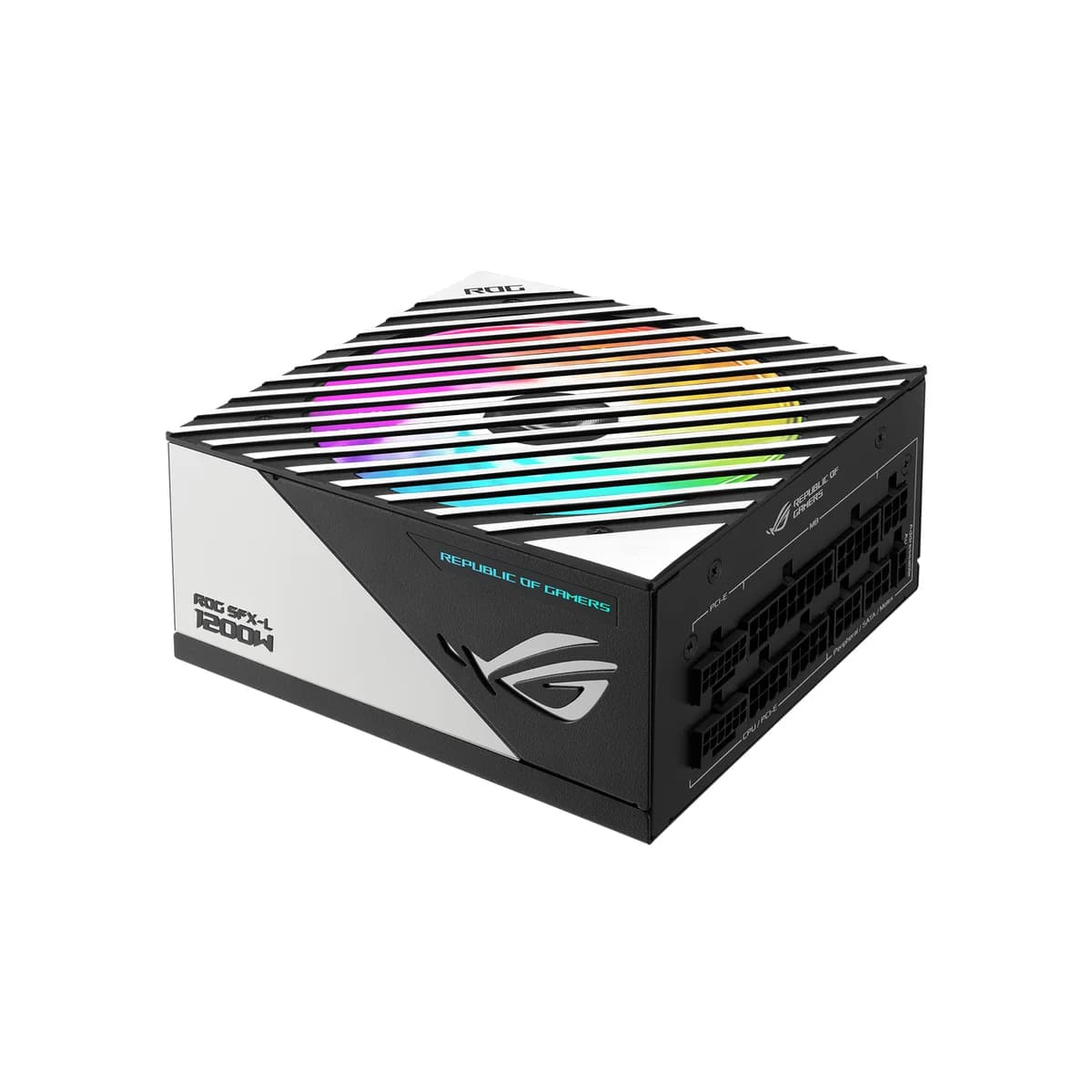 ASUS ROG Loki SFX-L 1200W 80 PLUS Titanium Fully Modular ATX 3.1 PCIe 5.1 SFF Power Supply – ARGB Fan, 0dB, Aura Sync – Black – 90YE00N0-B0NA00