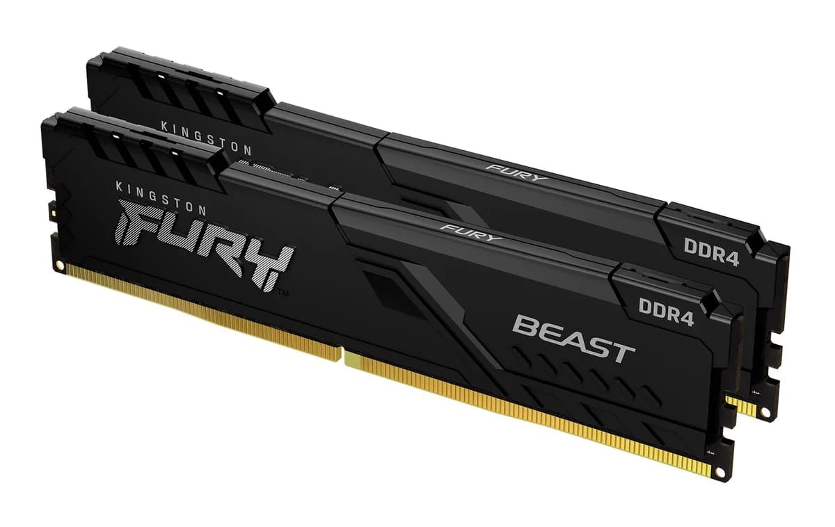 Kingston FURY Beast 64GB (2x32GB) DDR4 3600MT/s CL18 Desktop Memory - Black