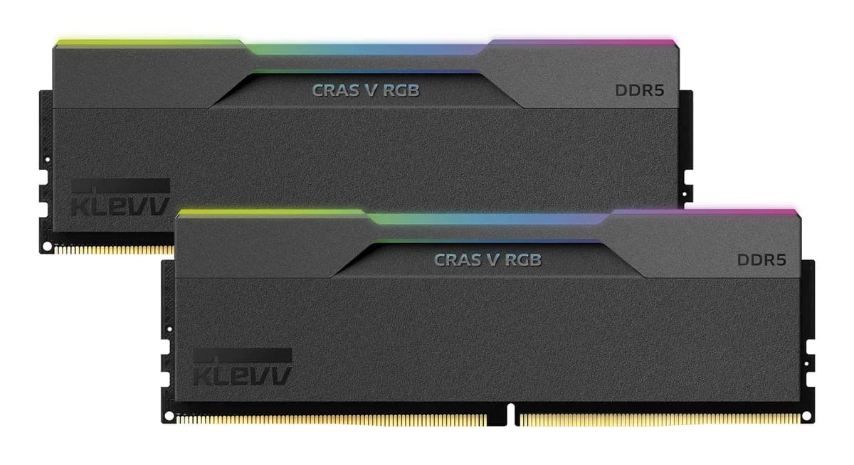 KLEVV CRAS V RGB DDR5 32GB (2x 16GB) 6000MHz CL28 Gaming Memory RAM Kit - Black - KD5AGUA80-60B280G