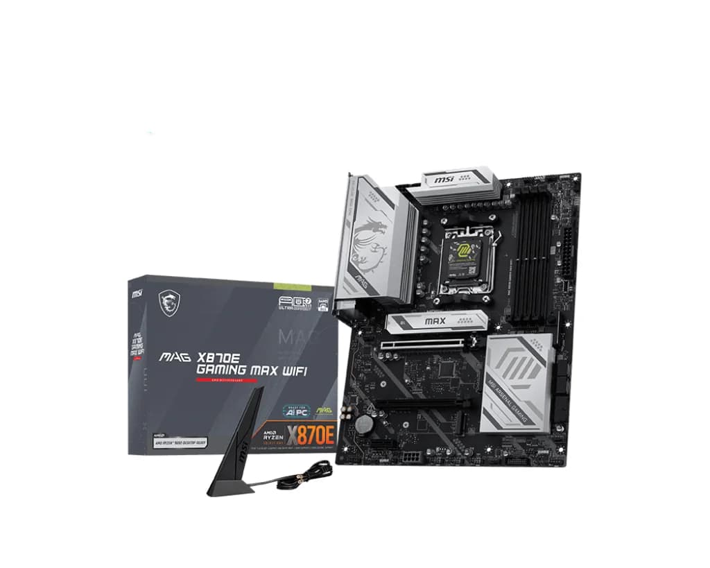 MSI MAG X870E GAMING MAX WIFI AMD DDR5 PCIe 5.0 ATX Motherboard - Socket AM5