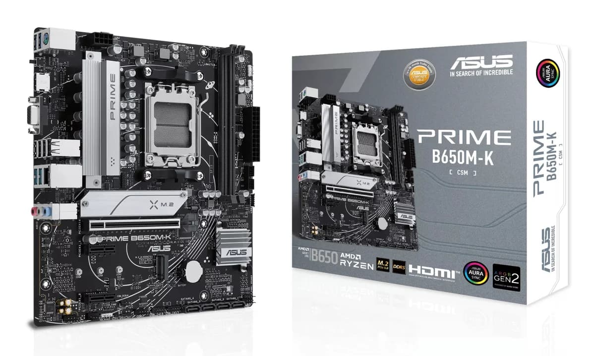 Asus Prime B650M-K AMD Micro ATX Motherboard - AM5 - 90MB1F60-M0EAY0