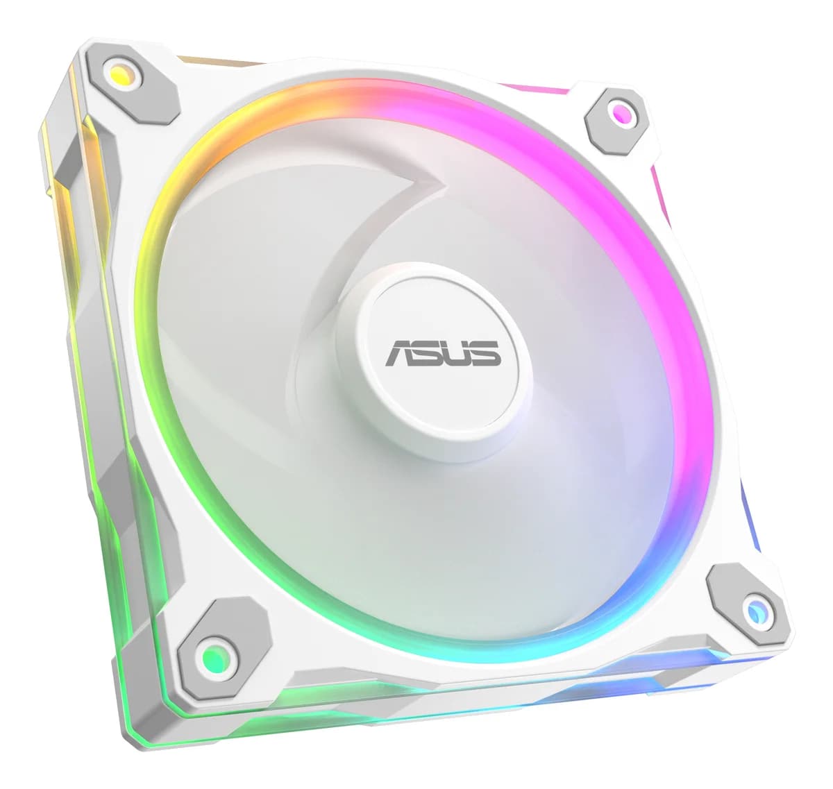 ASUS Prime MR120 120mm ARGB PWM Fan - 1600 RPM, 58 CFM, Dual-Sided Frame Lighting - White