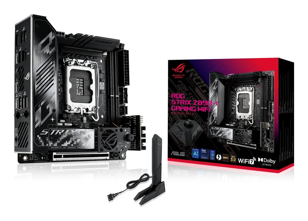 ASUS ROG STRIX Z890-I GAMING WIFI Intel DDR5 PCIE 5.0 LGA 1851 ITX Motherboard - 90MB1IC0-M0EAY0