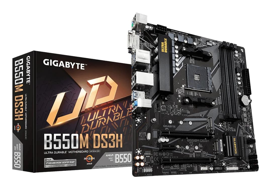 Gigabyte B550M DS3H AMD Ryzen B550 Micro ATX DDR4 Motherboard - Socket AM4