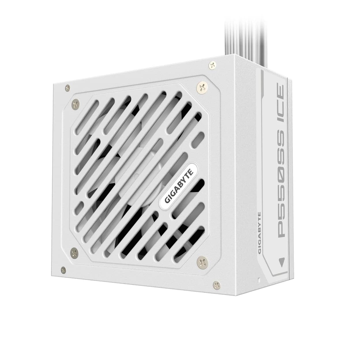 GIGABYTE GP-P550SS ICE 550W Flat Cable 80 Plus Silver ATX 3.0 Non-Modular Power Supply - White - GP-P550SS ICE