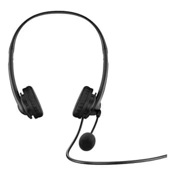 HP G2 On-Ear Wired USB-A Stereo Headset - Black
