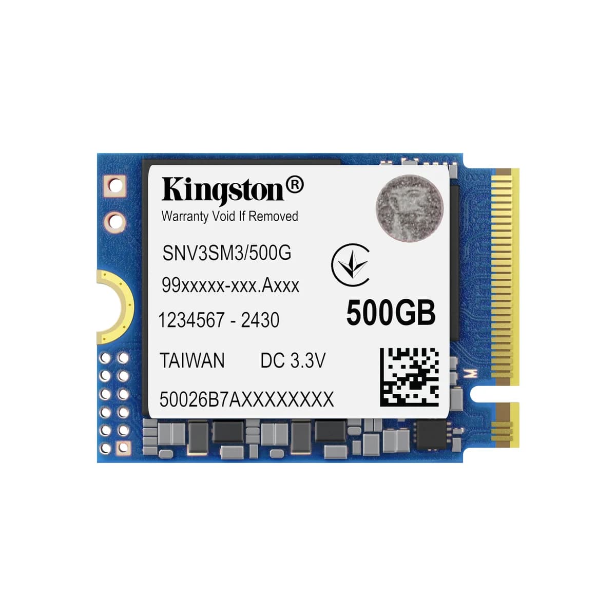 Kingston 2230 NV3 500GB Gen4 M.2 NVMe 5000MB/s 3000MB/s - SNV3SM3/500G