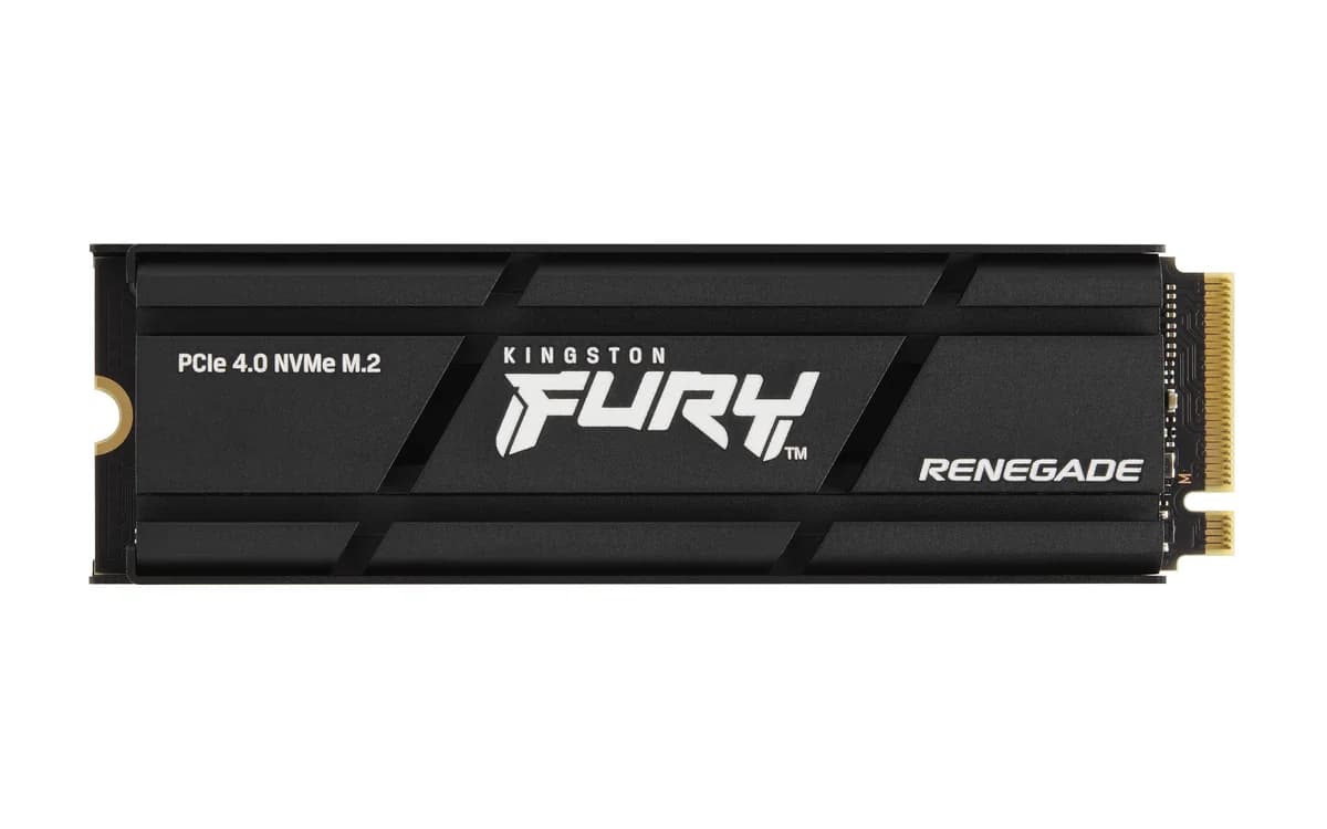 Kingston Fury Renegade 1TB PCIe 4.0 NVMe M.2 SSD with Heatsink - 7300MB/s Read 6000MB/s Write - SFYRSK/1000G