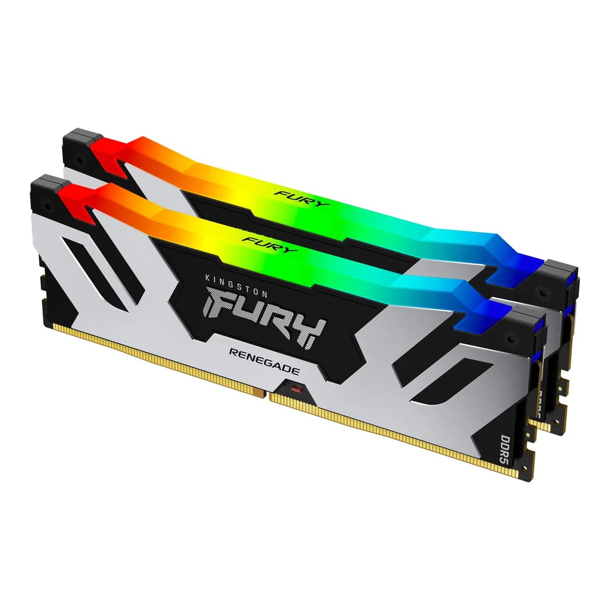 Kingston Fury Renegade RGB 32GB Kit (2 x 16GB), DDR5, 6400MHz, CL32, XMP, DIMM Memory, Black/Grey