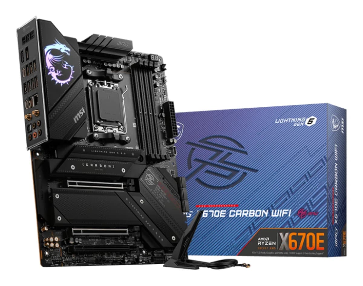 MSI MPG X670E CARBON WIFI AMD Ryzen DDR5 ATX Motherboard - Socket AM5