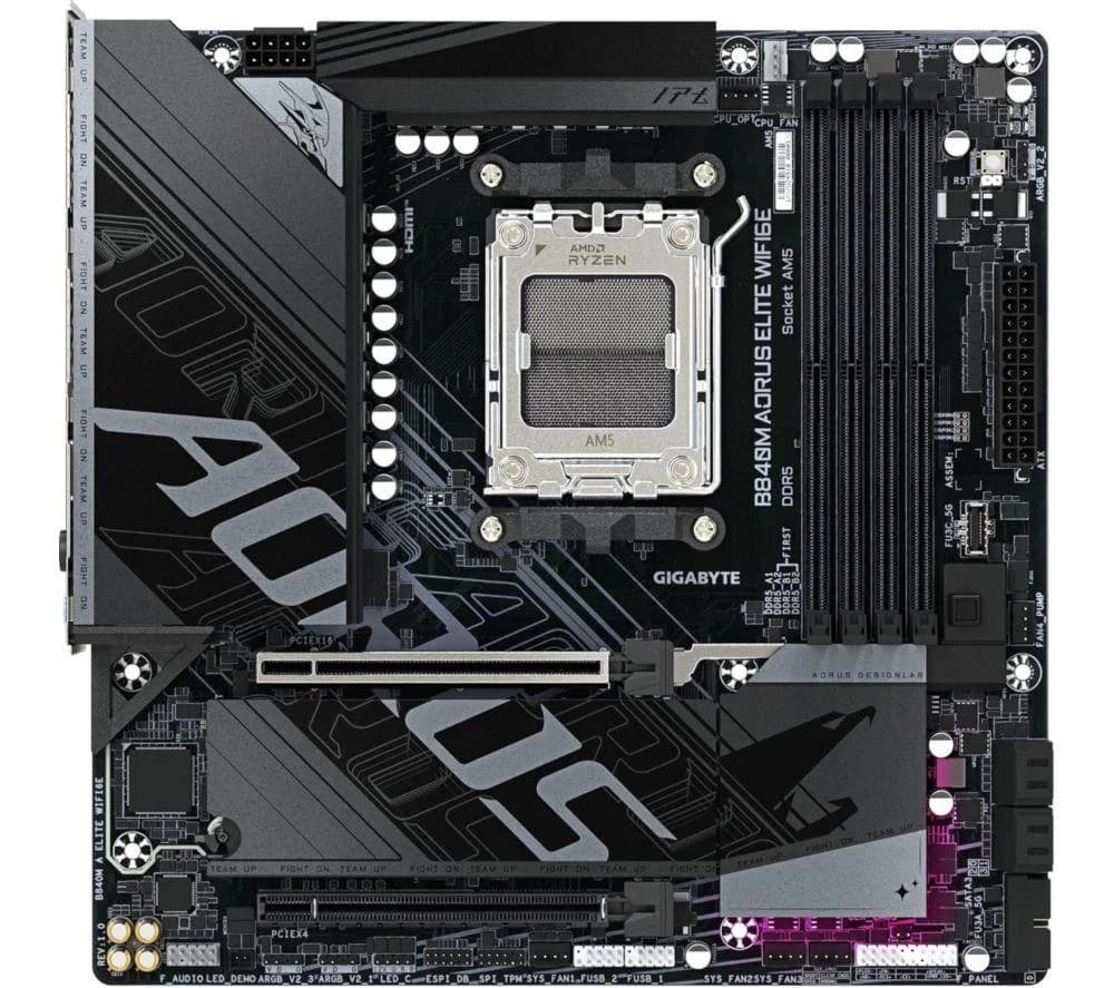 Gigabyte B840M AORUS ELITE WIFI6E AM5 B840 Micro-ATX Motherboard - DDR5, WIFI 6E