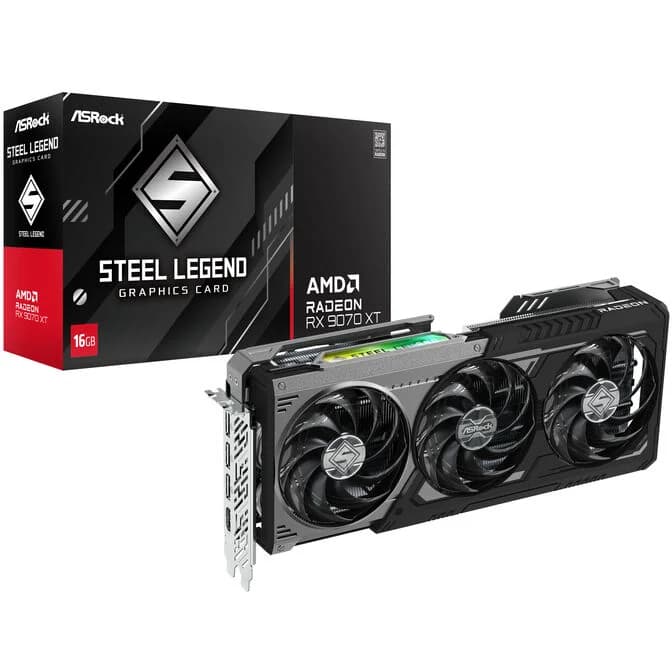 ASRock Radeon RX 9070 XT Steel Legend Dark