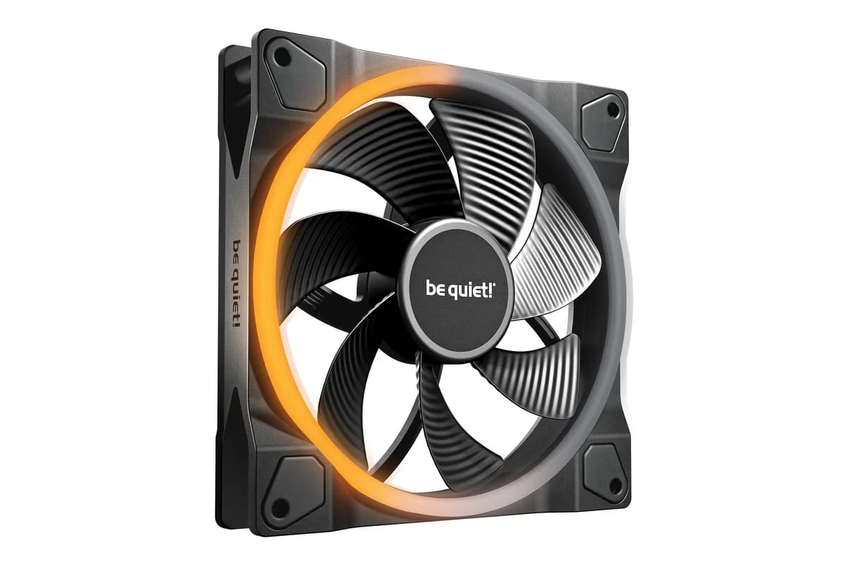 be quiet! Light Wings 140mm Reverse PWM ARGB Fan - 1100 RPM, 77.5 CFM - Black - BL134