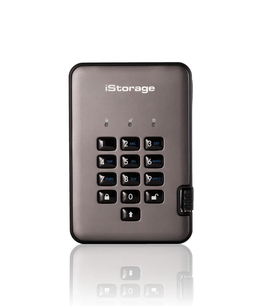 iStorage DiskAshur PRO2 (1000 GB) Solid State Drive USB 3.1 Encrypted Classified (Graphite)