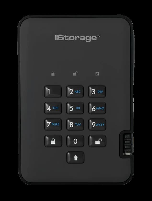 iStorage diskAshur2 SSD (512GB) External Solid State Drive (Black)