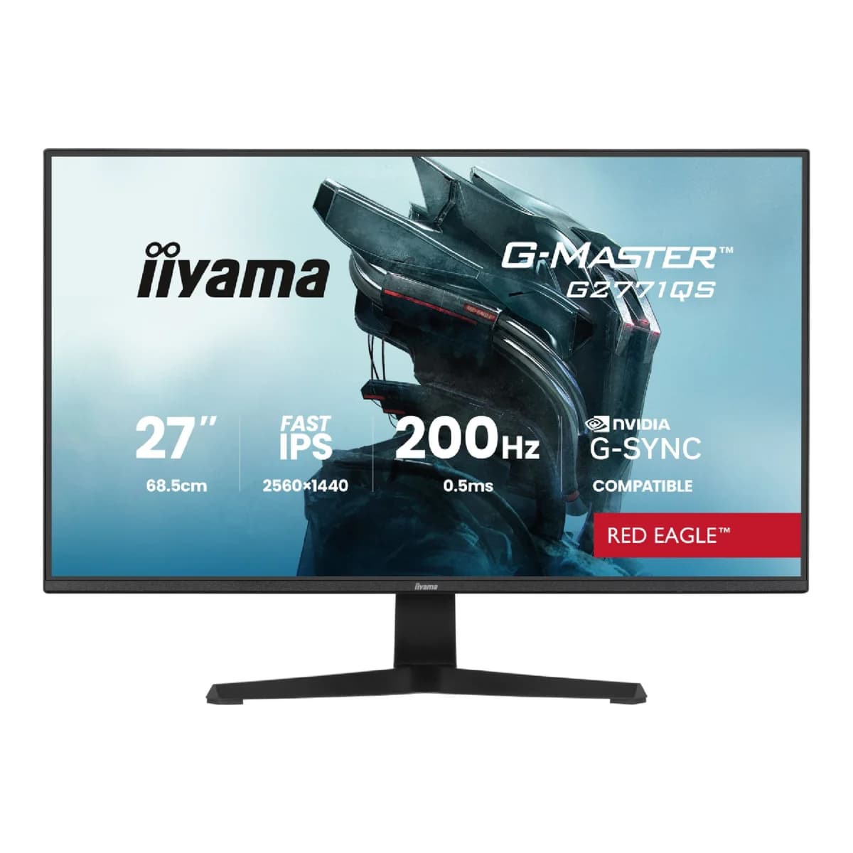 iiyama G-Master G2771QS-B1 27" Quad HD Fast IPS 200Hz 0.5ms Gaming Monitor with Speakers - Matte Black