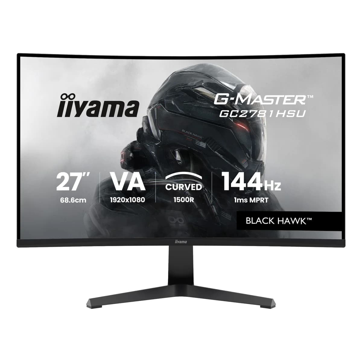 iiyama G-Master GC2781HSU-B1 27" Full HD VA 144Hz 1ms Curved Gaming Monitor with Speakers - Black