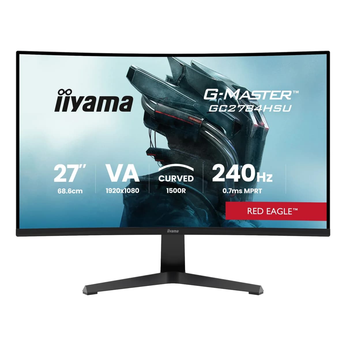 iiyama G-Master GC2784HSU-B1 27" Full HD VA 240Hz 0.7ms Curved Gaming Monitor with Speakers - Black