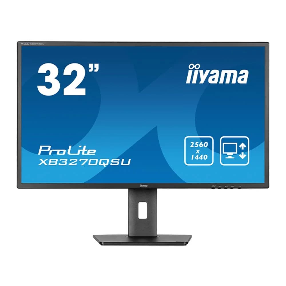 iiyama ProLite XB3270QSU-B1 31.5" Quad HD IPS 100Hz 3ms Height Adjustable Monitor with Speakers