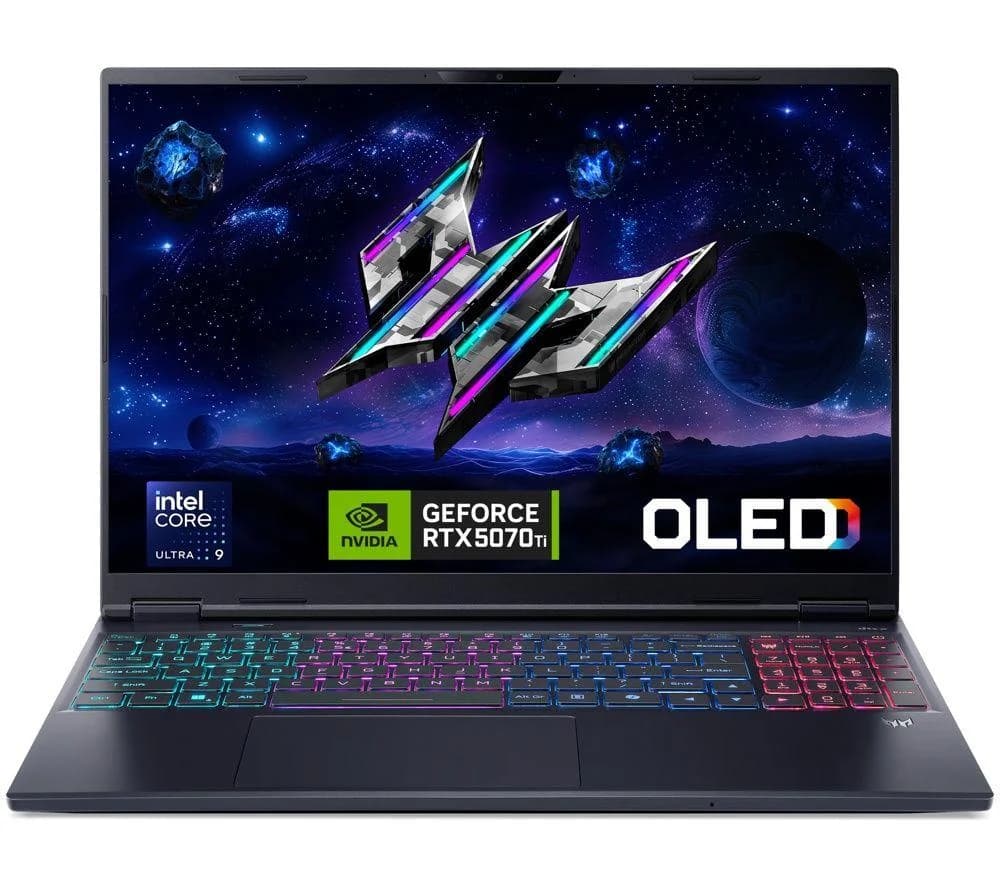 ACER Predator Helios 16S AI 16" Gaming Laptop - Intel Core Ultra 9, RTX 5070 Ti, 512 GB SSD, Black