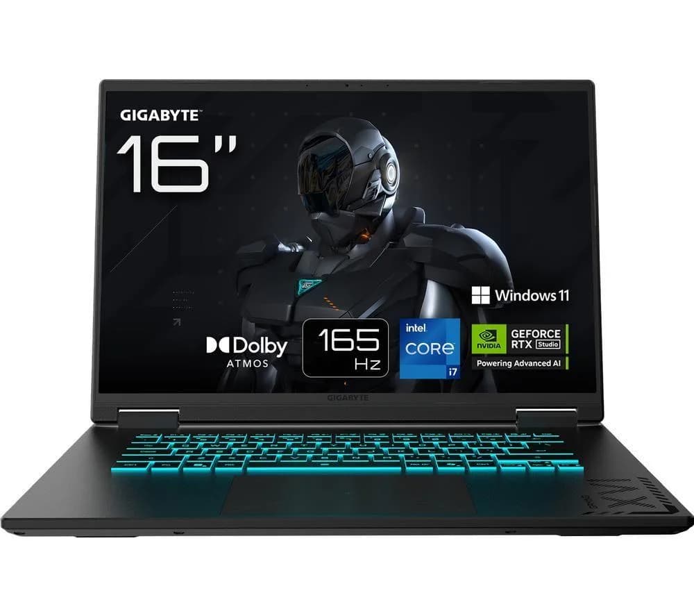 GIGABYTE A16 16" Gaming Laptop - Intel Core i7, RTX 5070, 1 TB SSD, Black